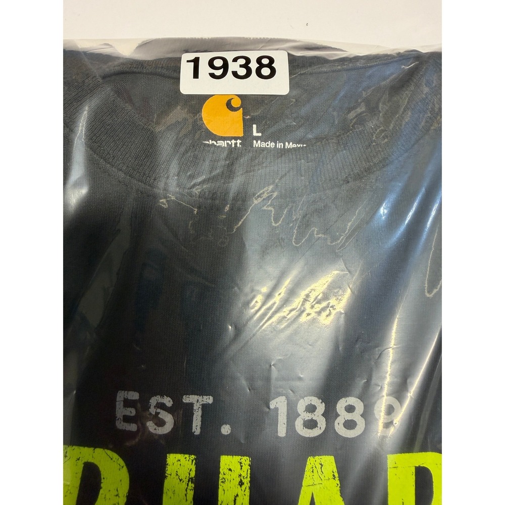 Carhartt Mens Black Graphic T-Shirt Original Fit Cotton Workwear Tee Large L - Picture 6 of 6
